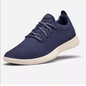 Allbirds Merino Wool Runner Shoes Navy White Outsole Lace Up Size 6 Women’s